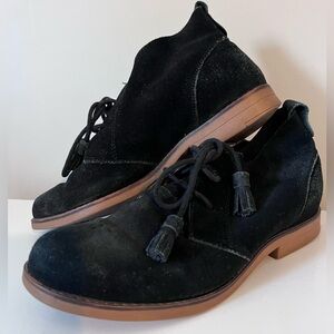 Hush Puppies Ciara Womens Chukka Boots Lace Up Black Suede Leather Bootie Size 7